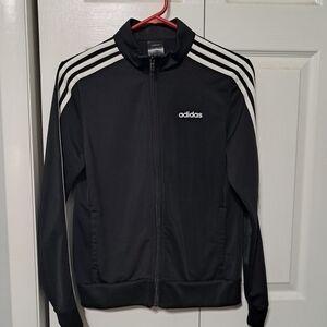 Adidas Black Jacket with White Accents